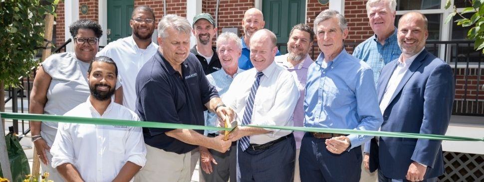 Ribbon cutting for affordable housing