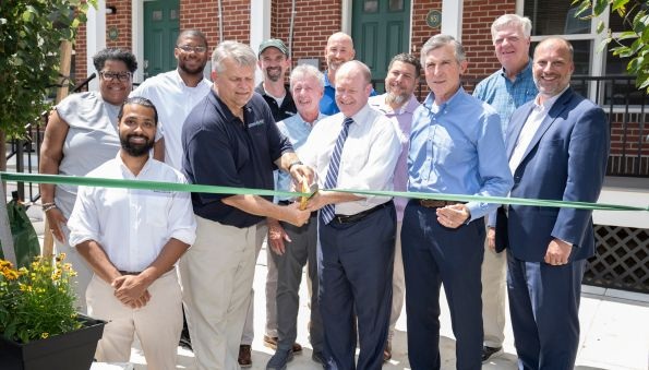 Ribbon cutting for affordable housing